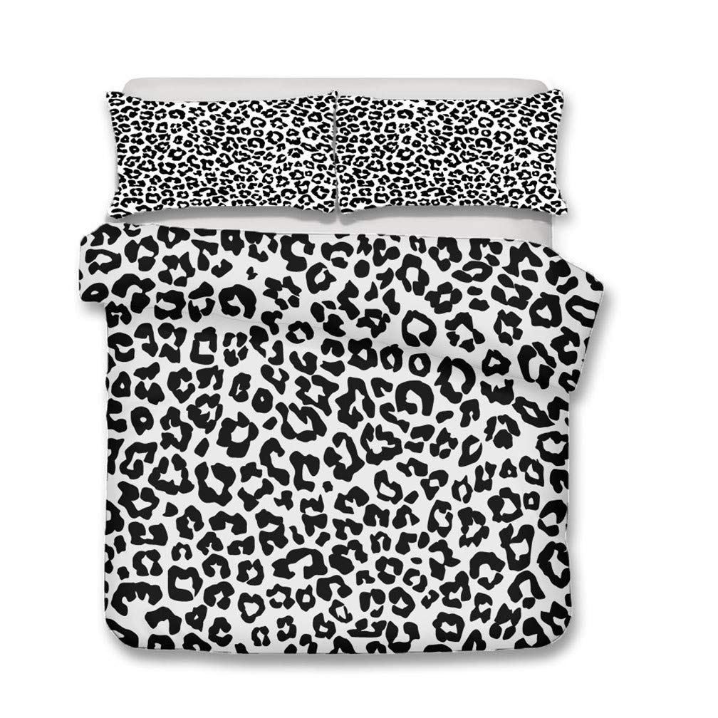 Housse de couette zèbre noir et blanc 200x200 chic en coton premium