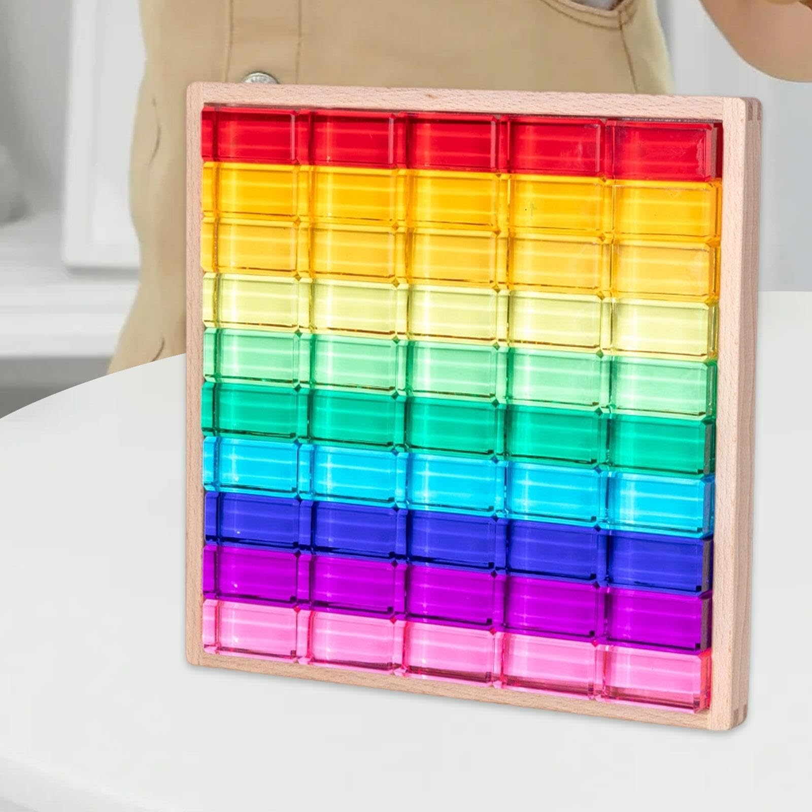 Set di Costruzioni Arcobaleno, Gioco di Impilamento, Costruzioni per La Percezione Dei Colori