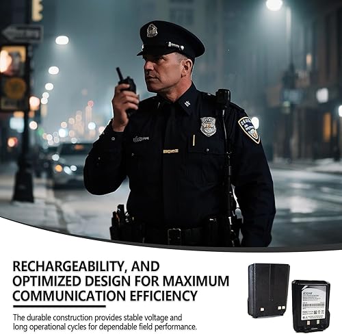 Miniatura 5 de elxjar Paquete de 2 baterías de iones de litio KNB-46L de 3.7V 2000mAh para radio portátil bidireccional Kenwood TK-3230 TK3230 TK-3238 TK-3400