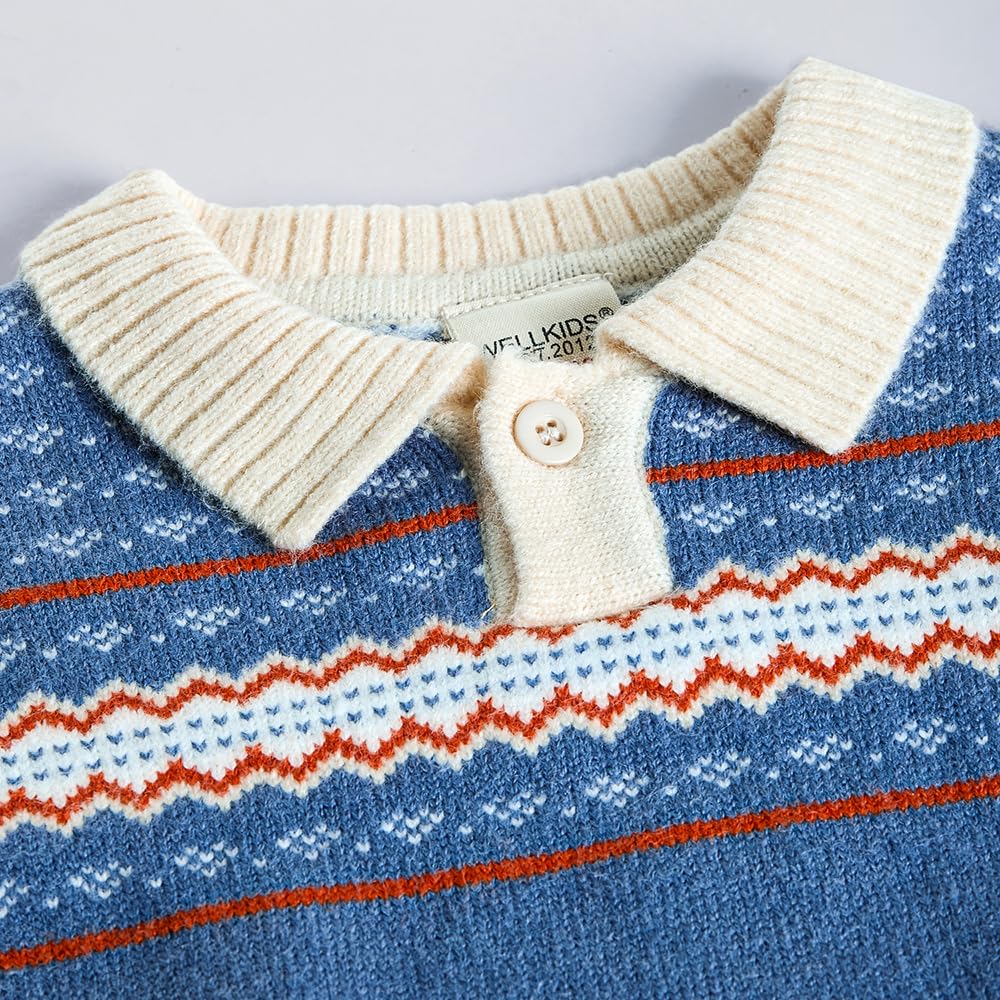 Hopscotch Boys Full-Sleeve Graphic Print Sweater In Blue Color for Ages 6-7 Years 3