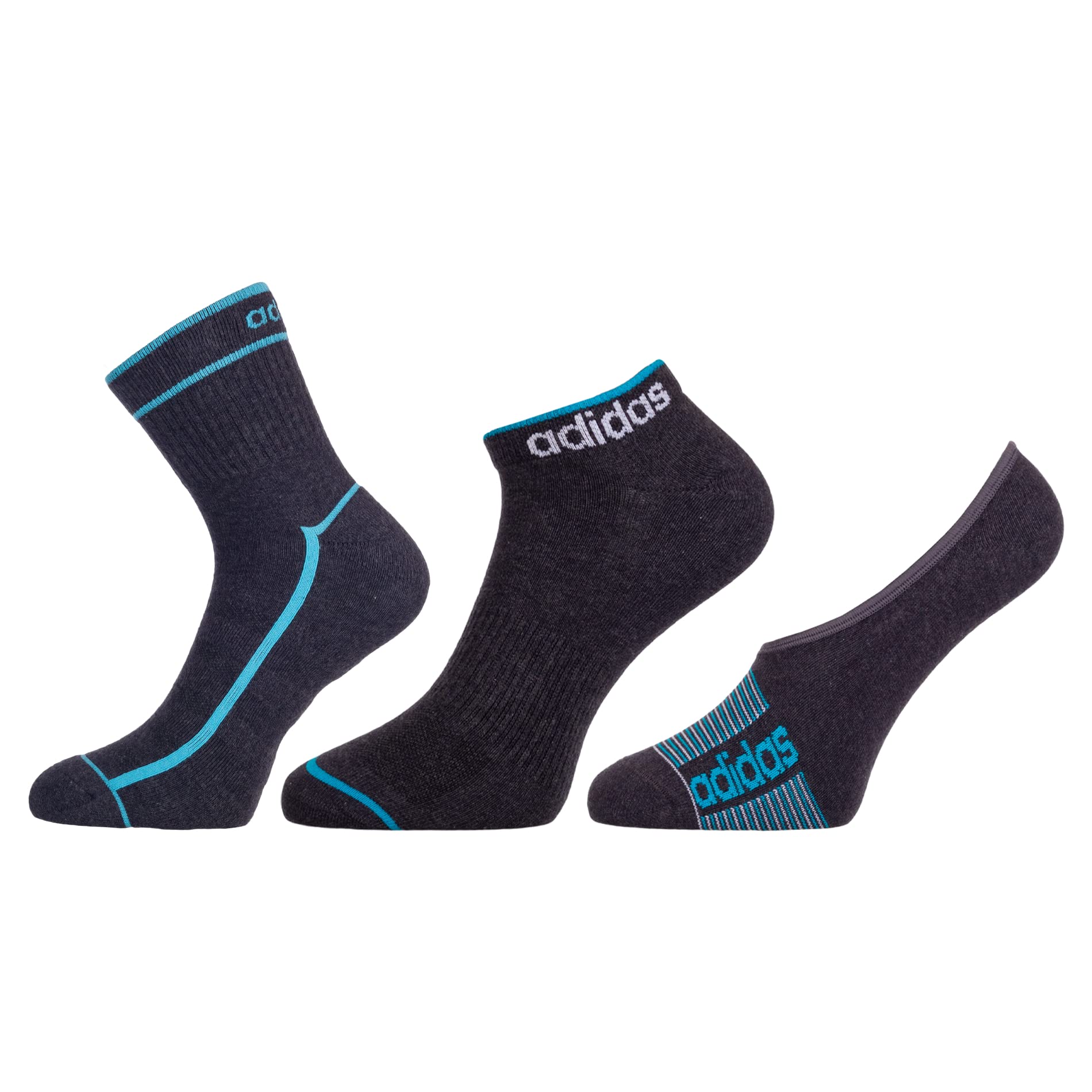 Men's Ankle, Low Cut, No Show Cotton Blend Socks (Pack Of 3 Pairs) (AD-0507/511/582 Anthra Mel_Anthra)-image-25