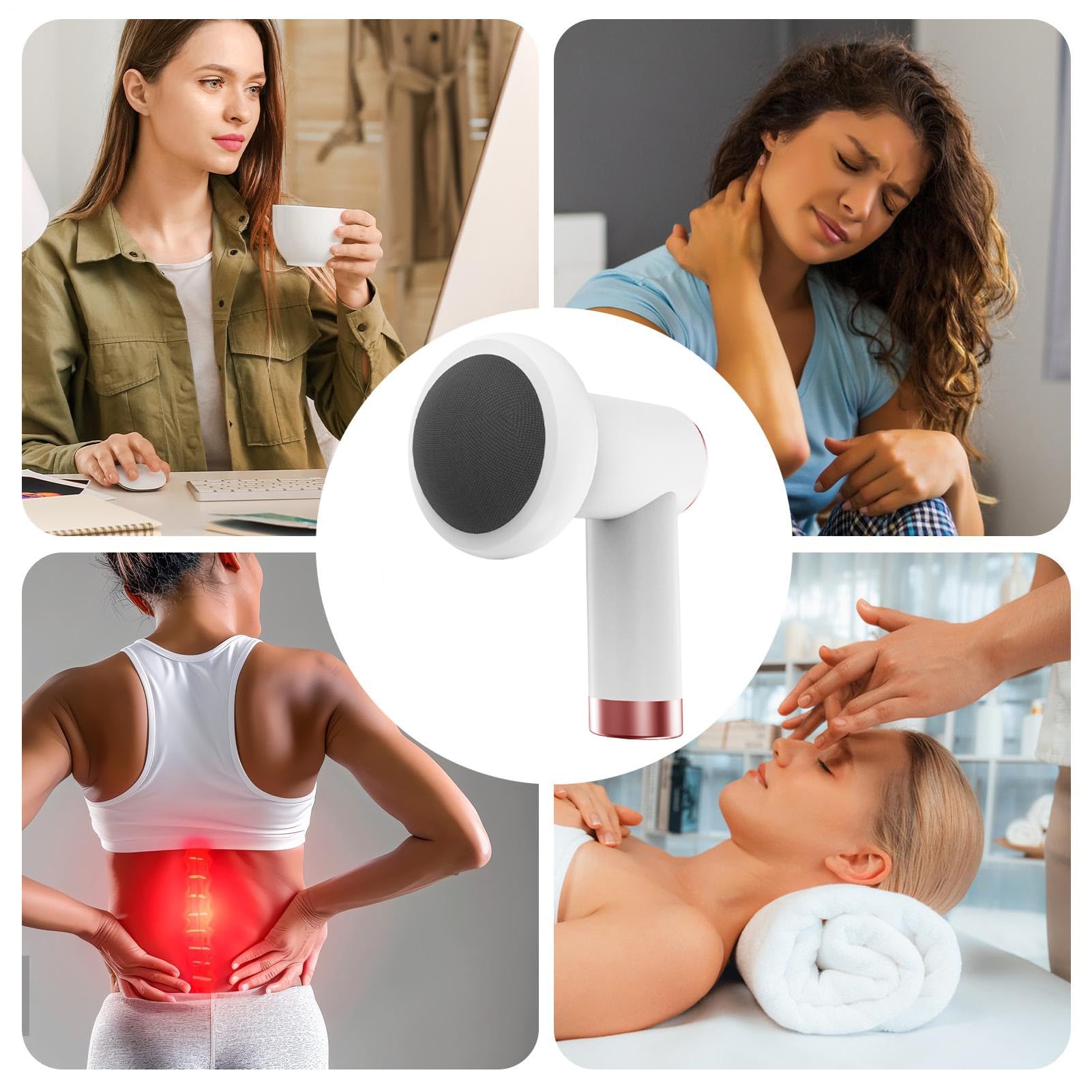 Masajeador Anticelulítico Masajeador Reductor De Celulitis | Rodillo Eléctrico Modelador con 5 Cabezales para Masajes en Abdomen, Espalda, Muslos y Piernas