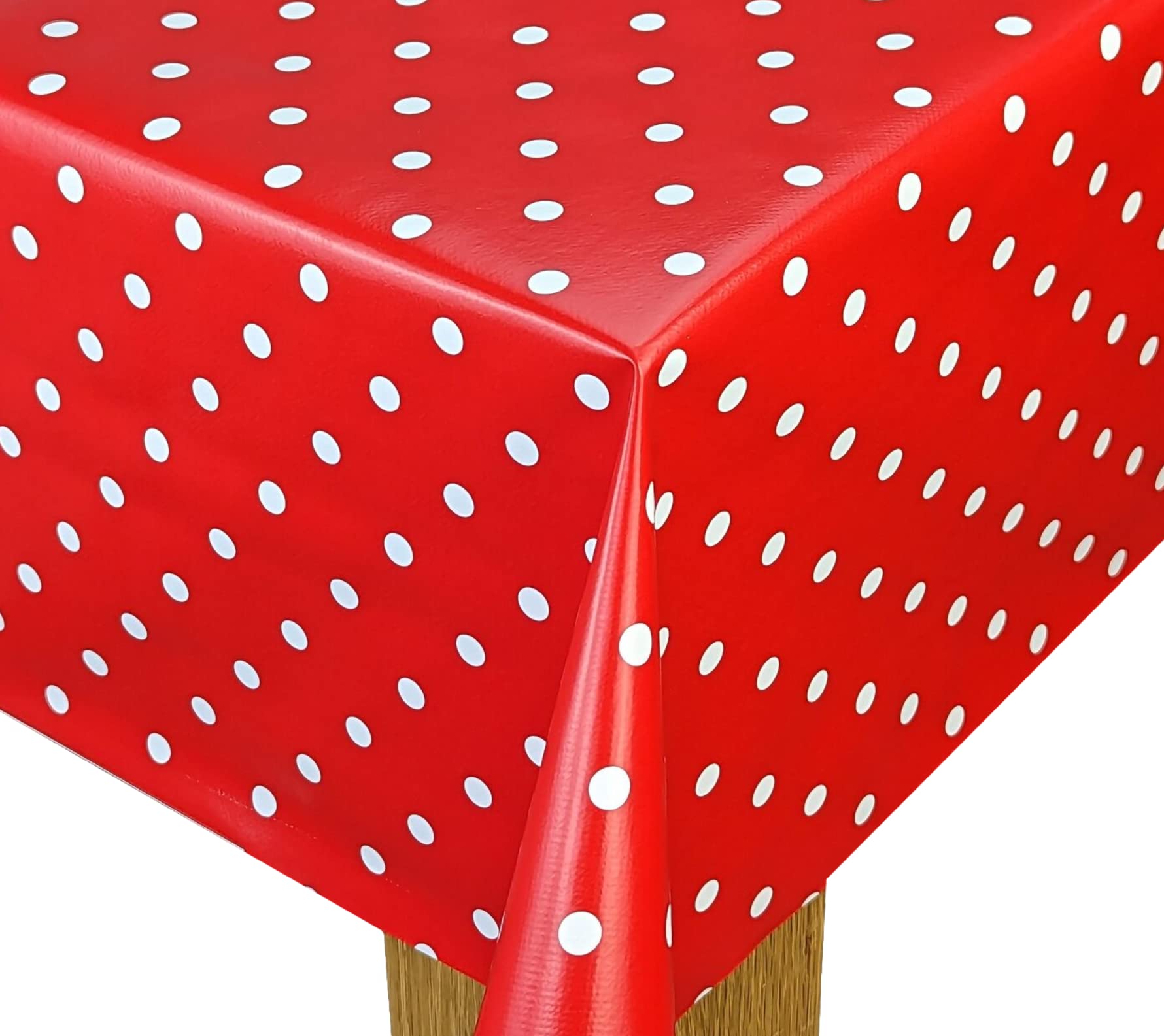 Karina Home 140cm x 140cm Red Dotty PVC Wipe Clean Tablecloth