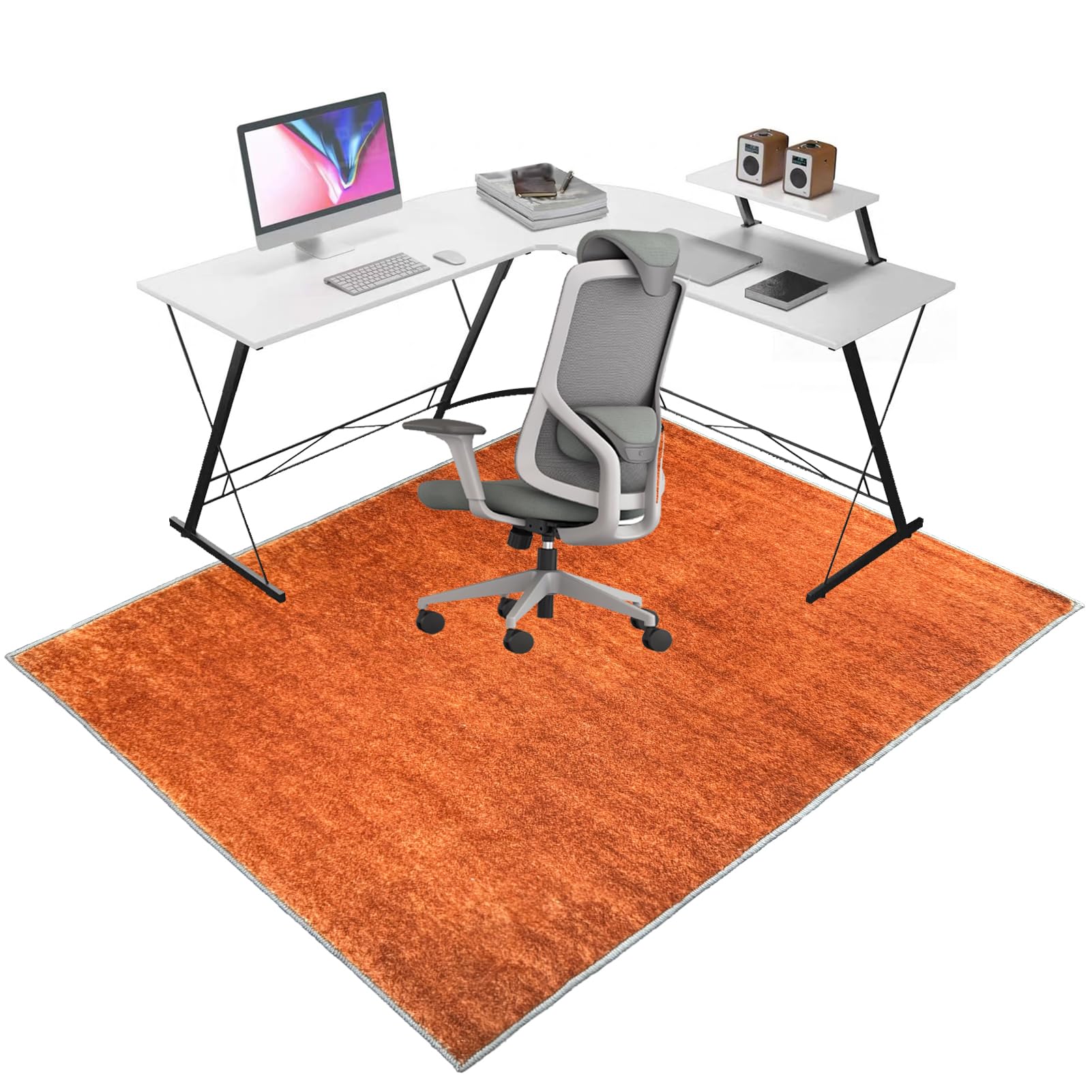 Desk Chair Mat for Carpeted Floors, Heavy Duty Office Gaming Chair Mats for Carpeted and Hardwood Floor, Office Chair Rug Protector for Rolling Chair, Non slip Floor Protection Mat 200 x 230 cm