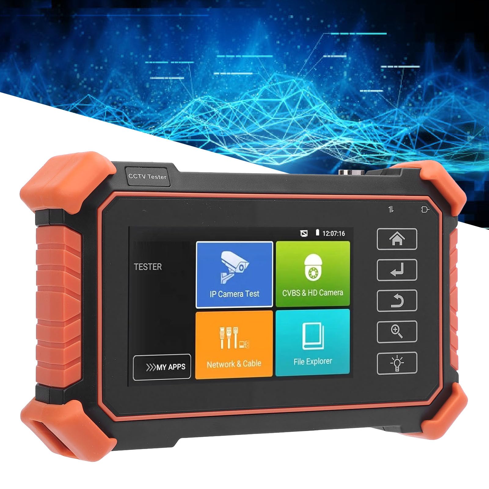Telecamera IP CCTV Tester Monitor, 8K Telecamera di Sicurezza CCTV Tester AHD, CVI, TVI, CVBS IP Telecamera Test, 4 IPS Touch Screen Tester CCTV, per IP e Fotocamera Analogica