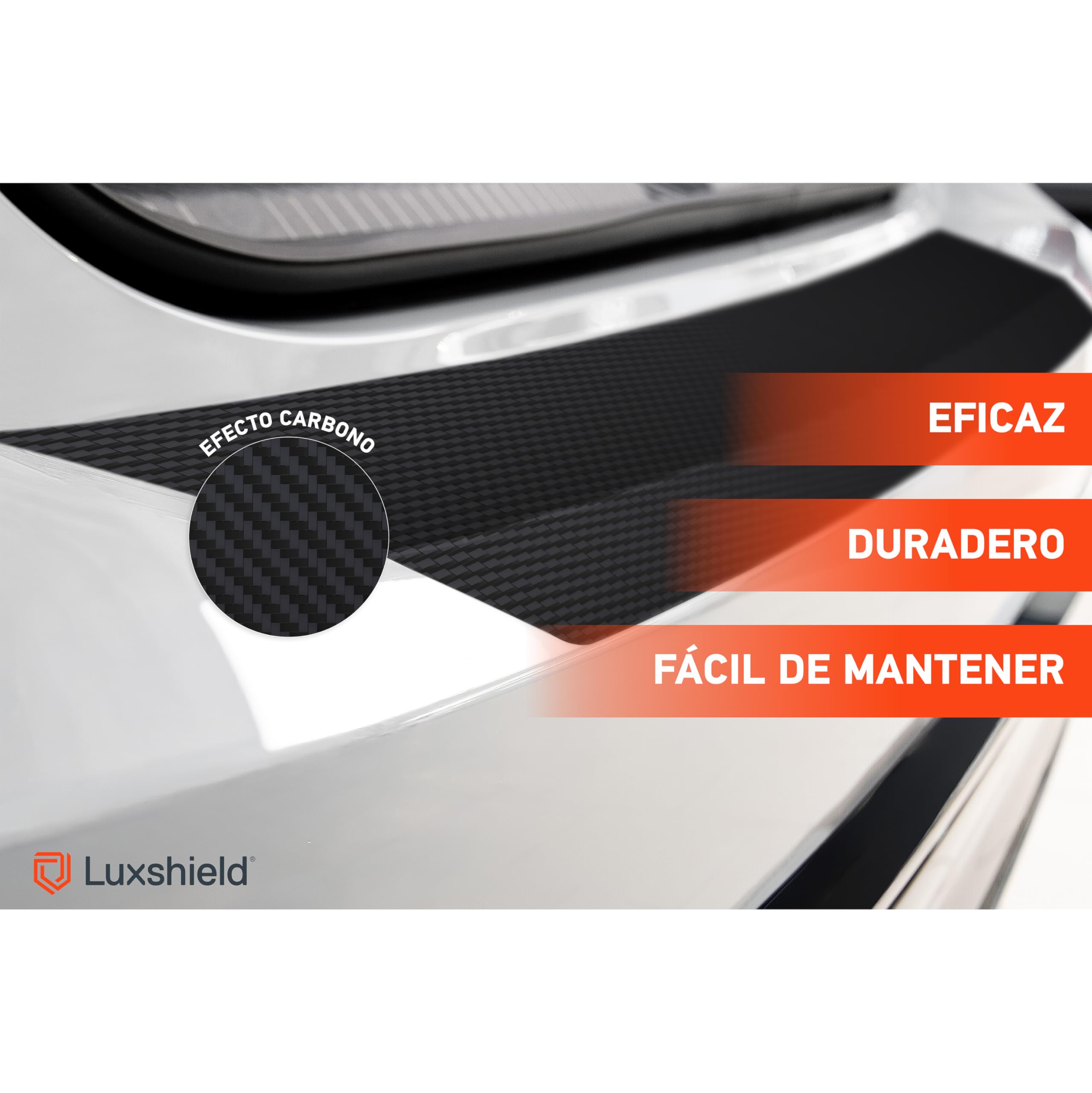 Luxshield Película Protectora Maletero Juego Completo para Skoda Kamiq NW4 I 2019-2026 - Protección Parachoques contra Rasguños, Pintura - Carbono