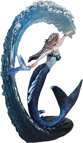 Miniatura 5 de Ebros Gift Anne Stokes Fantasía Arte Agua Elemental Sirena Surf Las olas Aqua Spirit Magic Water Bender Coleccionista Figura Guerrero Avatar