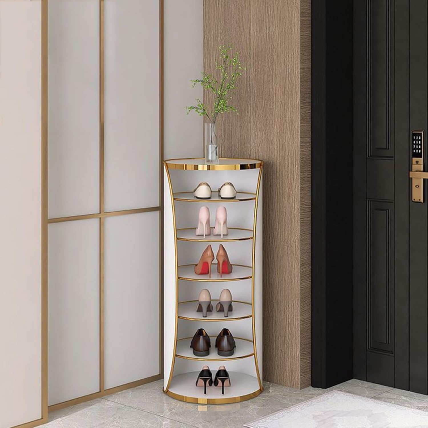 Shoe Organiser Corner Spinning Shoe Rack Rotating Shoe Rack Tower