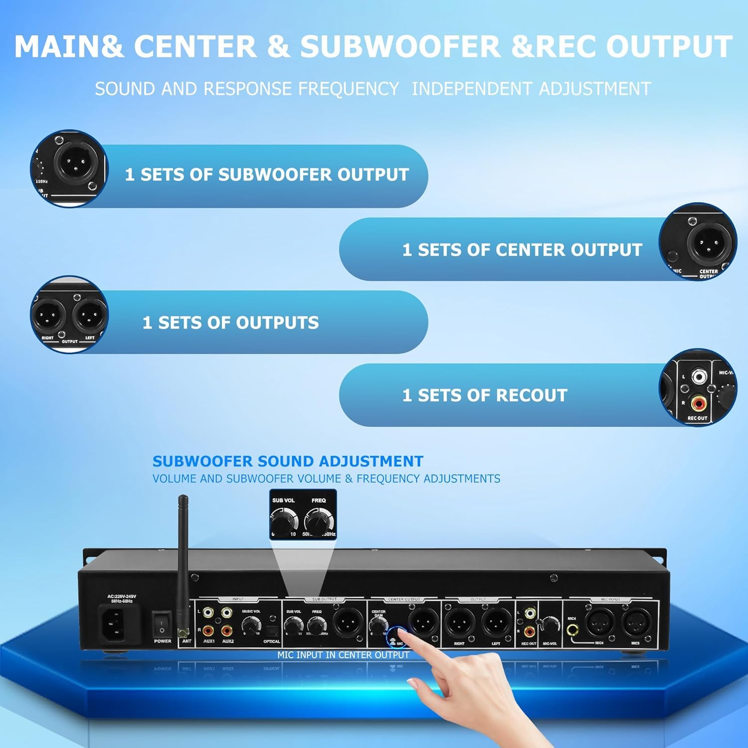 Audio-Equalizer, Professioneller KTV-Digital-Equalizer, Anti-Howling-Audio-Prozessor, Nachhallausgleichseinstellung, Für KTV-Bühnenauftritte, Heim-Nachhallgerät, Karaoke KT-150