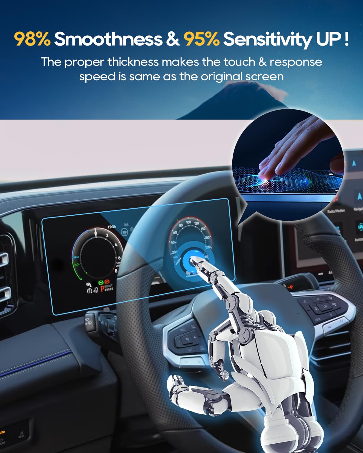 LFOTPP Film De Protection D'écran De Navigation Pour Honda HR-V 7" 9H Anti-rayures HD En Verre