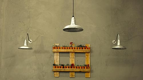 Miniatura 4 de Steel Lighting Co. Malibu - Lámpara colgante  Montaje en techo  Domo de 14 pulgadas  vástago de 12 pulgadas  Estilo de granja de acero resistente