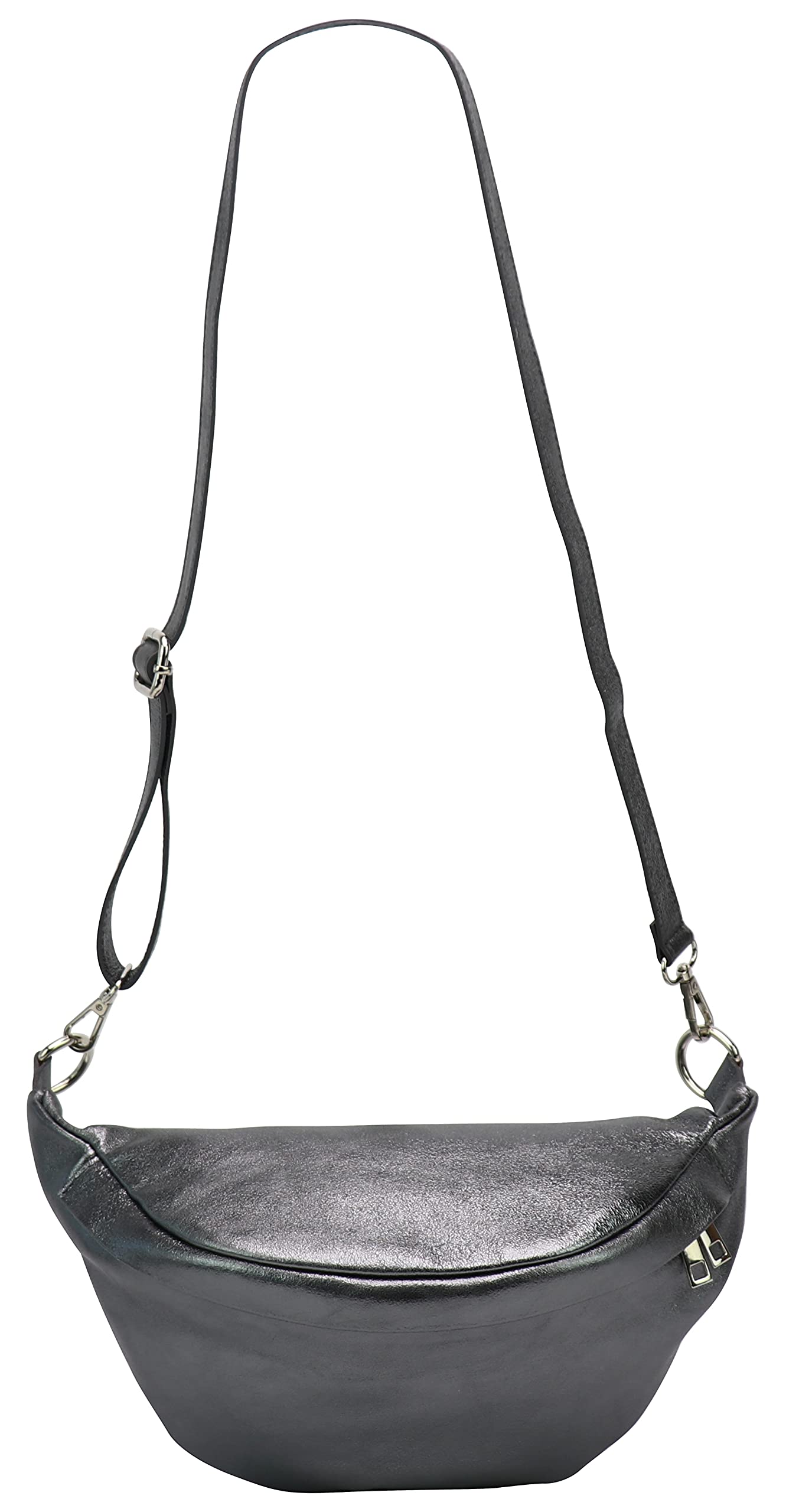 SH Leder ® Torba biodrowa z prawdziwej skóry dla kobiet i mężczyzn, uniseks, na festiwal, podróż, torba na brzuch, średniej wielkości, torba crossbody, damska skórzana torba 32 x 17 cm, Marie G528