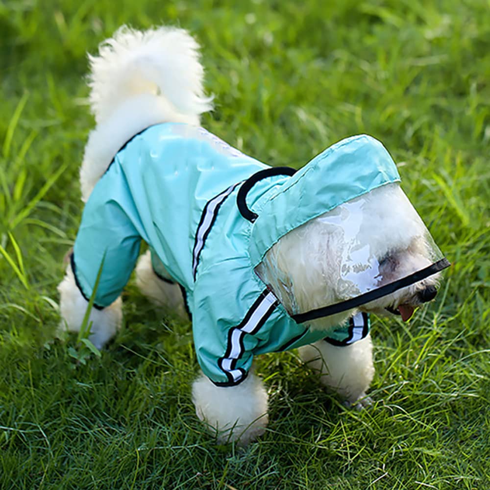płaszcz przeciwdeszczowy dla psa, Płaszcz przeciwdeszczowy dla psów Letni cienki kombinezon zwierząt Mały średni pies Teddy Wodoodporna kurtka(Blue,3XL)