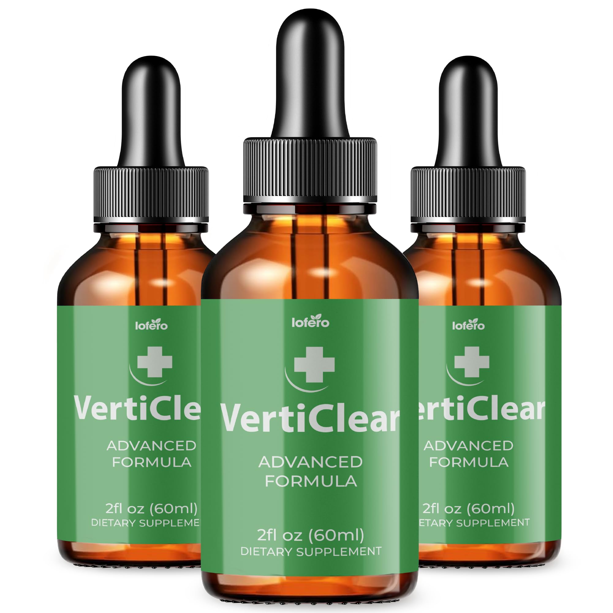 3 Pack VertiClear Drops Verti Clear Liquid Supplement Premium Formula Natural Comfort Ringing Ear Tinnitus Relief Drop Overall