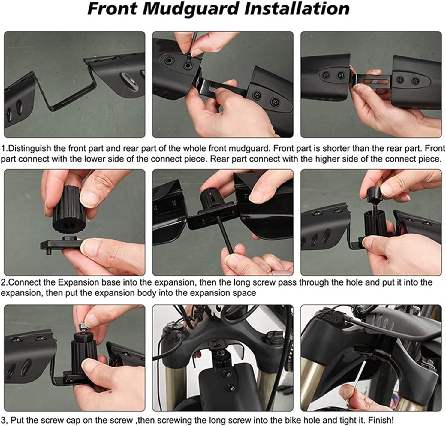 Bike Fender, Portable Bicycle Mudguard,Portable Adjustable Mountain Bike Front and Rear Mud Guard Fenders set, Bicycle Fenders Mountain Adjustable Bike Mudguard Cycling Wings Lengthen Durable Wheel Fe
