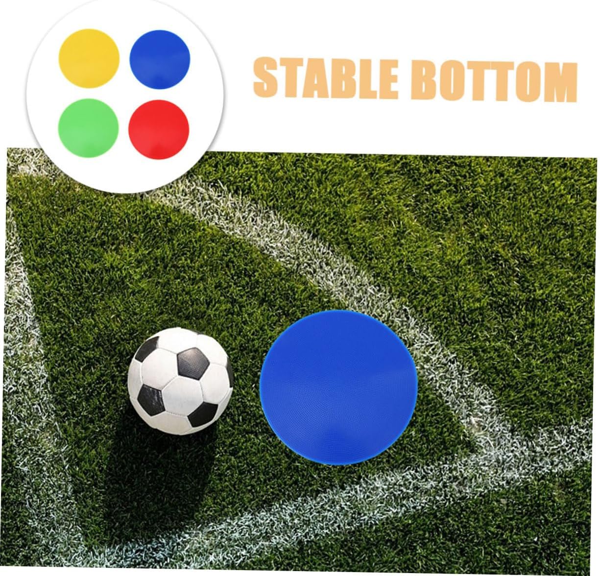 Yardwe 4pcs Landmark Sign Pad Football Decor Classroom Spot Markers Soccer Fitness Circle Colorful Spot Floor Markers