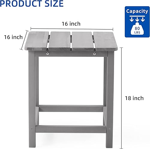 Miniatura 3 de Mesa auxiliar Adirondack de madera para exteriores, mesa auxiliar de jardín de madera de cedro, mesa auxiliar para interiores o exteriores