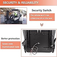 Vista 4 de Asiento universal de carretilla elevadora, asiento de tractor con respaldo de ángulo ajustable, micro interruptor y deslizante, para tractor