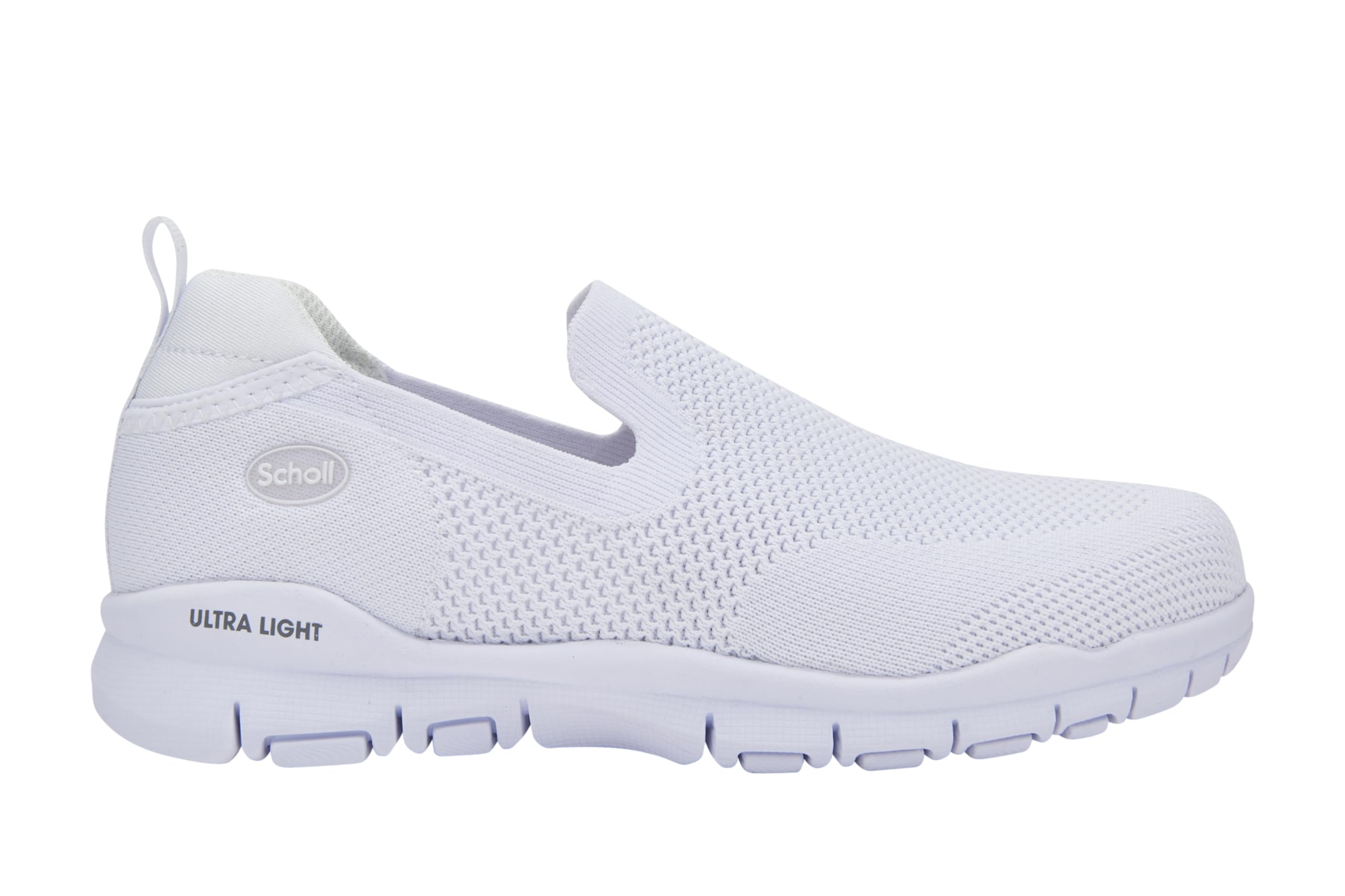 Scholl Jump Slip On, Women's Health Care Professional Shoe, White, EU 37, White, 5 UK
