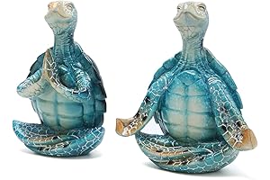 Hodao Turtle Figurines: Serene Yoga Poses for Relaxation and Home Decor Delight