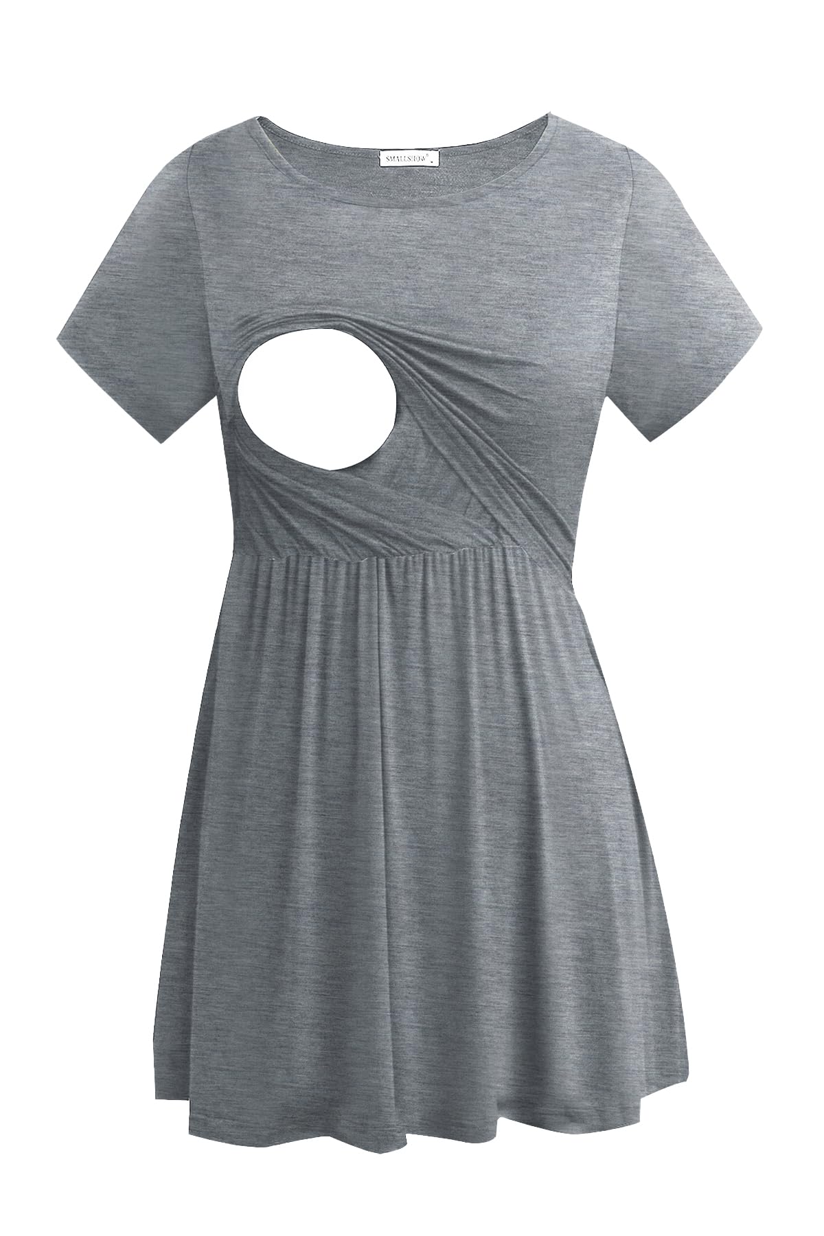 Smallshow Maglia Allattamento Donna Maniche Corte Maglietta Premaman 3-Pack