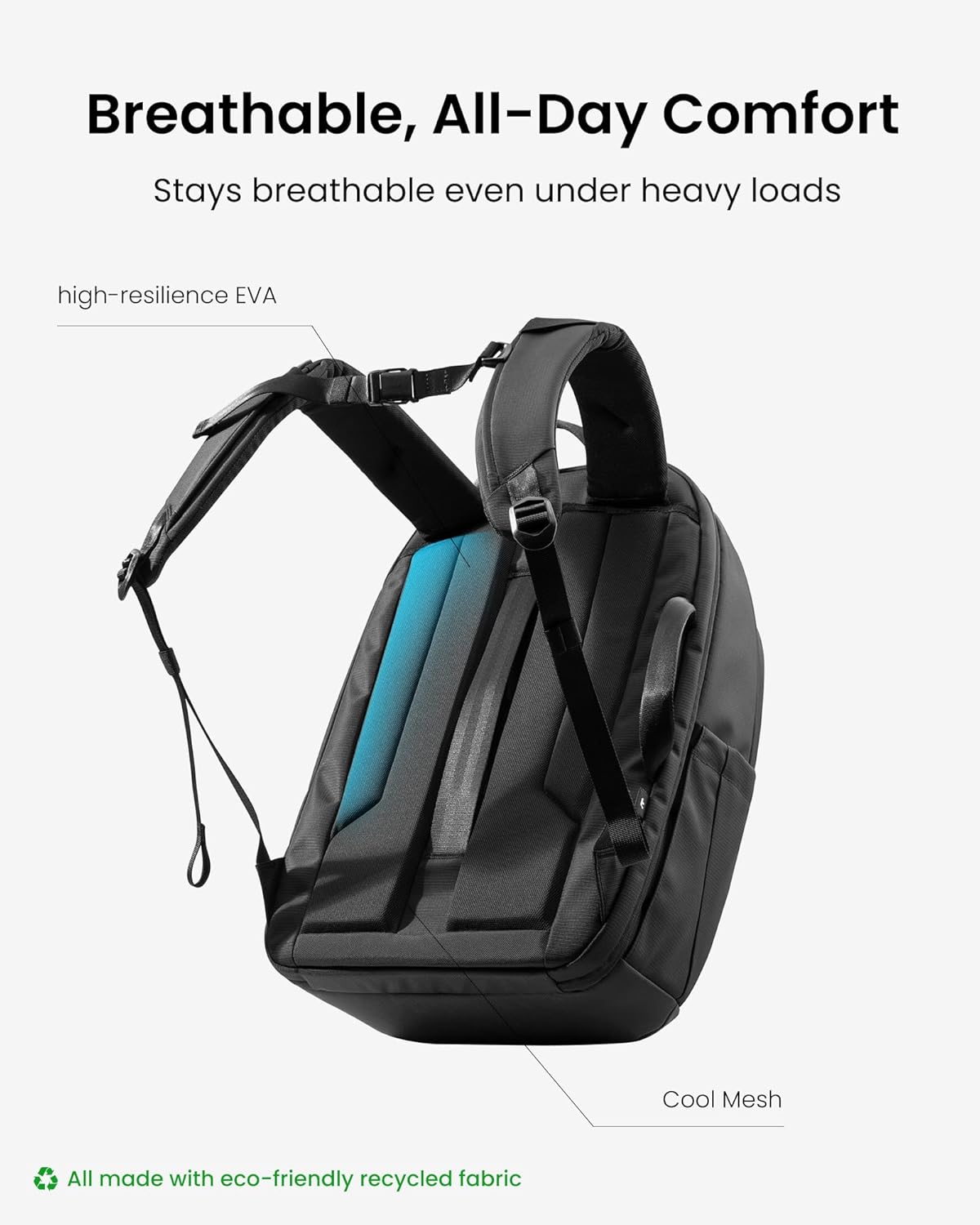 tomtoc Laptop Backpack 26L, Large Business Work Bag Fits 15.6-16 Inch Laptop, Water-Resistant Durable Computer Travel Backpack for Business Trip, Weekend Getaway - Image 5