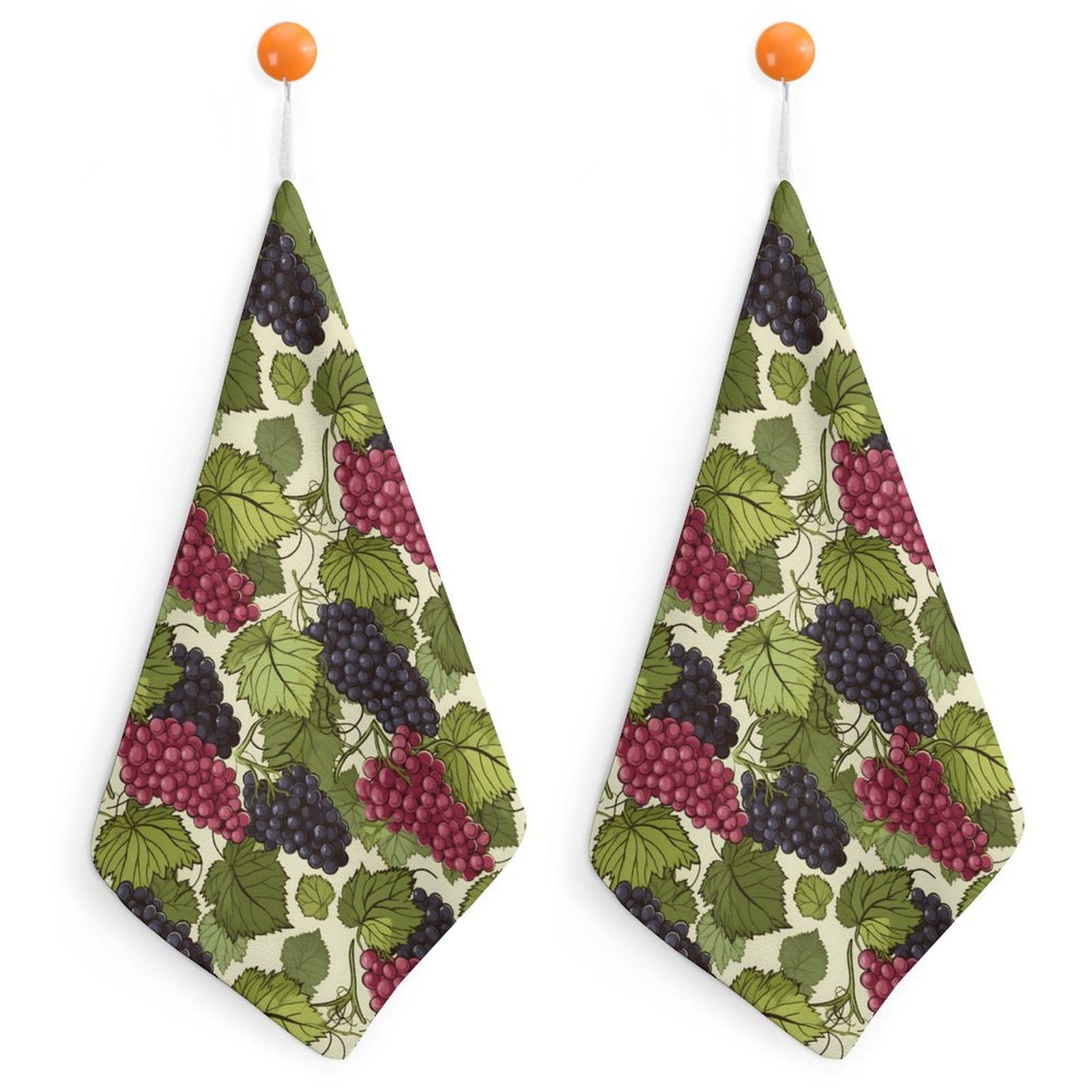 CGSBNGHA Food Grapes Hand Towel Hanging Face Towels Cleaning Cloths Handkerchief for Bathroom Kitchen
