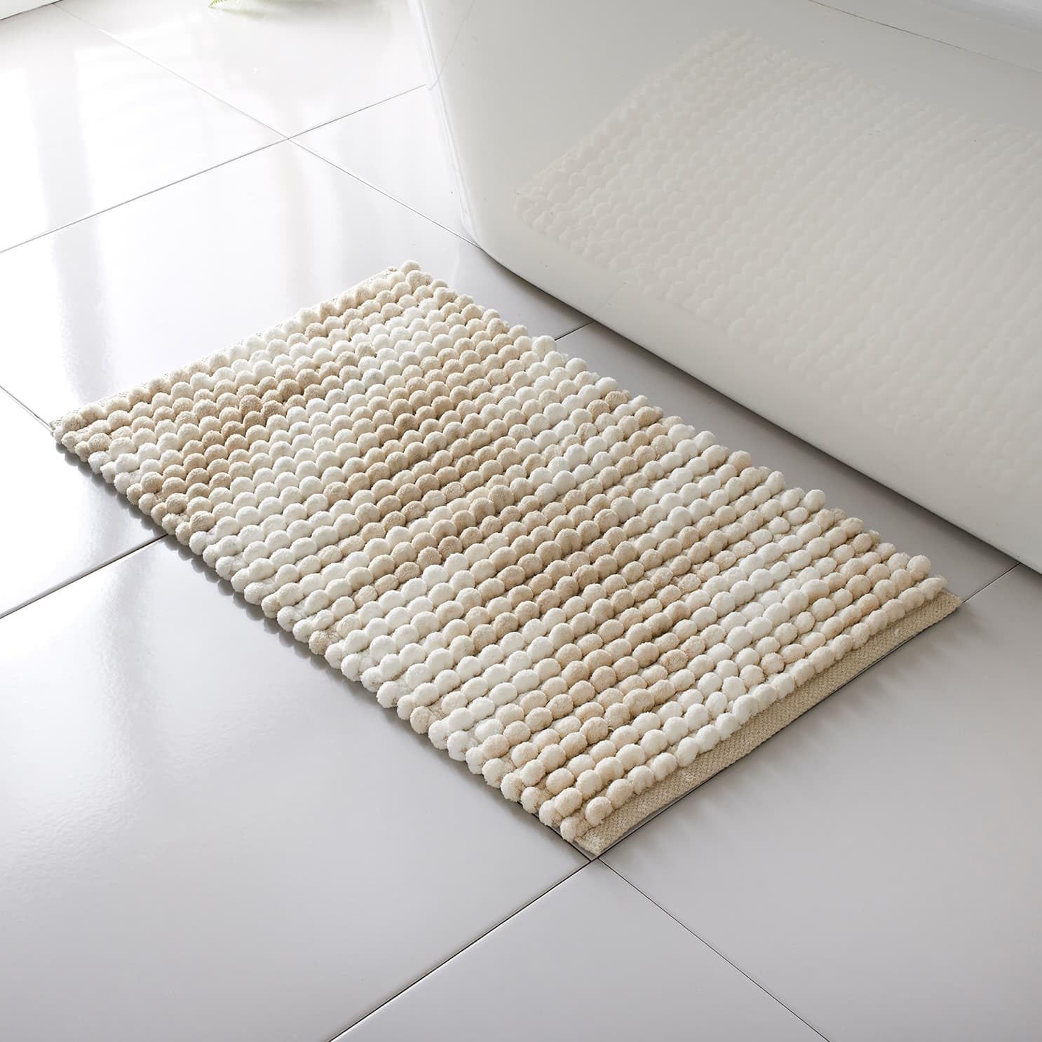 Elanza Chenille Comfy Noodle Soft Microfibre 2000 GSM Mat (40x60 cm) Super Absorbent Anti Skid Mats for Floor/Home/Bathroom/Bedroom/Kitchen etc. (Pack of 1) Beige-picture-29
