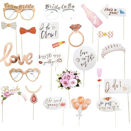 Amazon Co Jp 23枚 フォトプロップス 結婚式 ウェディング 二次会 パーティー 撮影小道具 装飾付属品 家電 カメラ