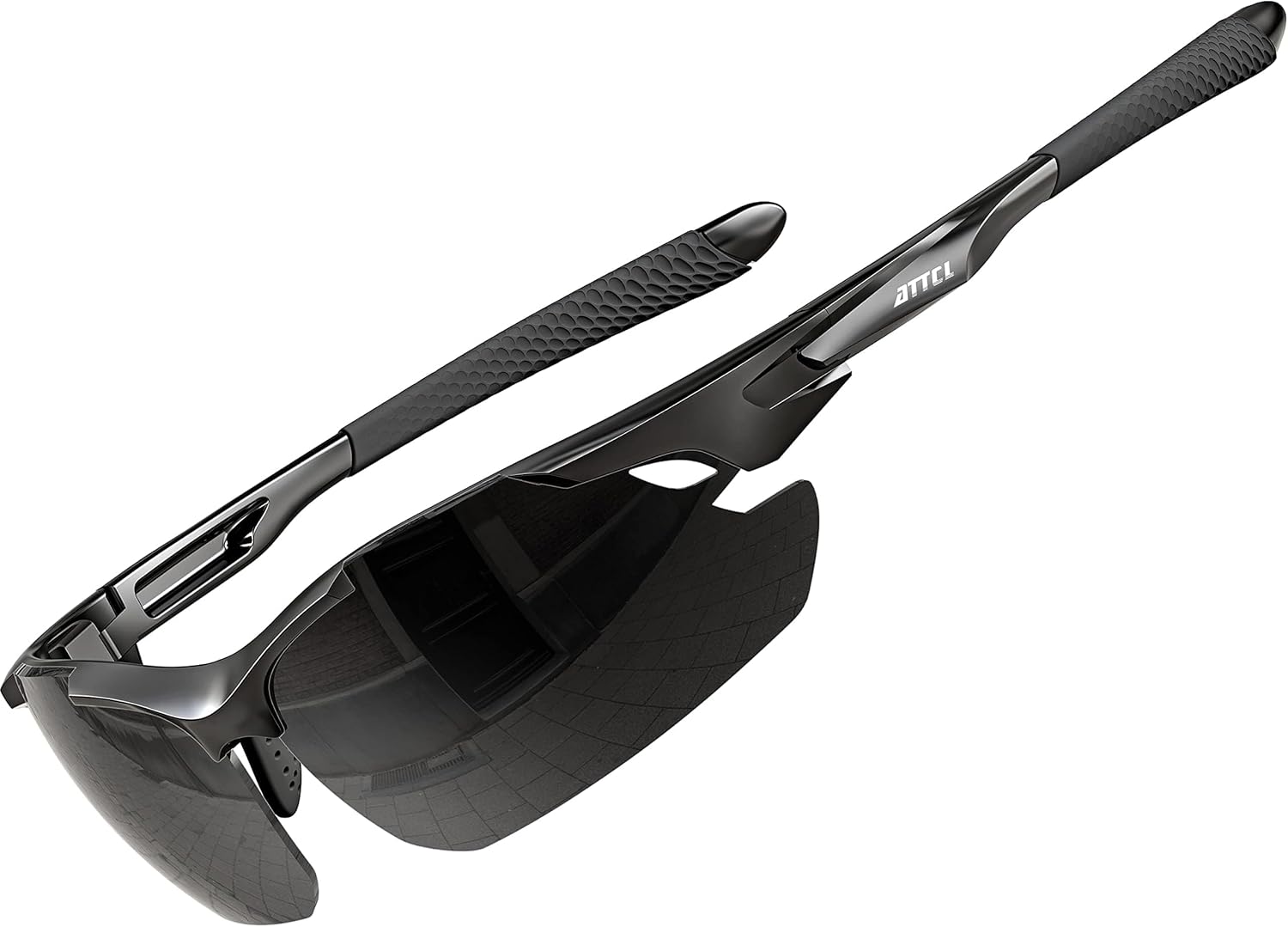 ATTCL Urltra-Light Polarized Sunglasses Men Women, Upgraded Sports glasses for Cycling Driving Fishing running UV Protection