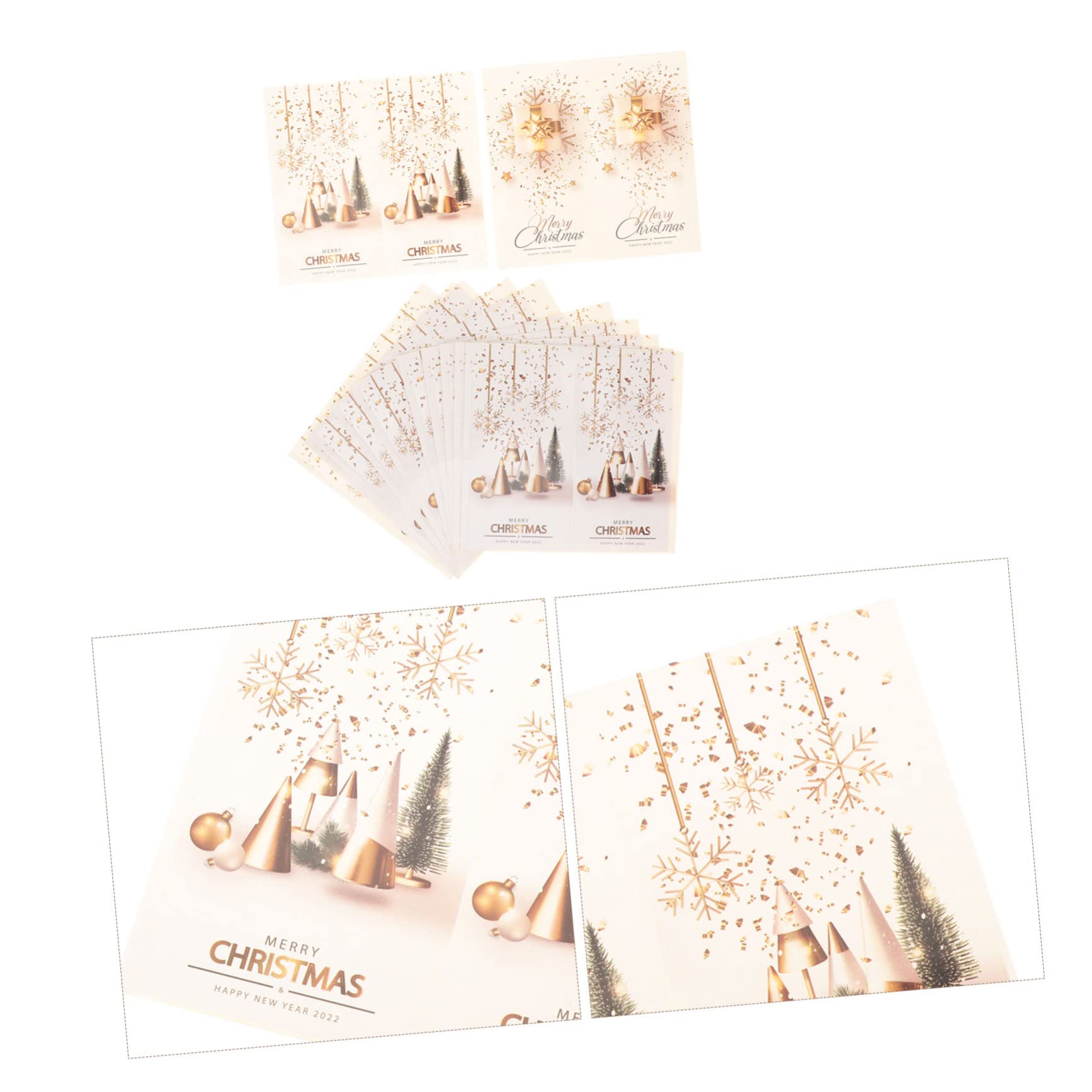 Lurrose 200pezzi Adesivi Decorativi Per Scatole Etichette Autoadesive Natalizie Retro Per e Decorazioni