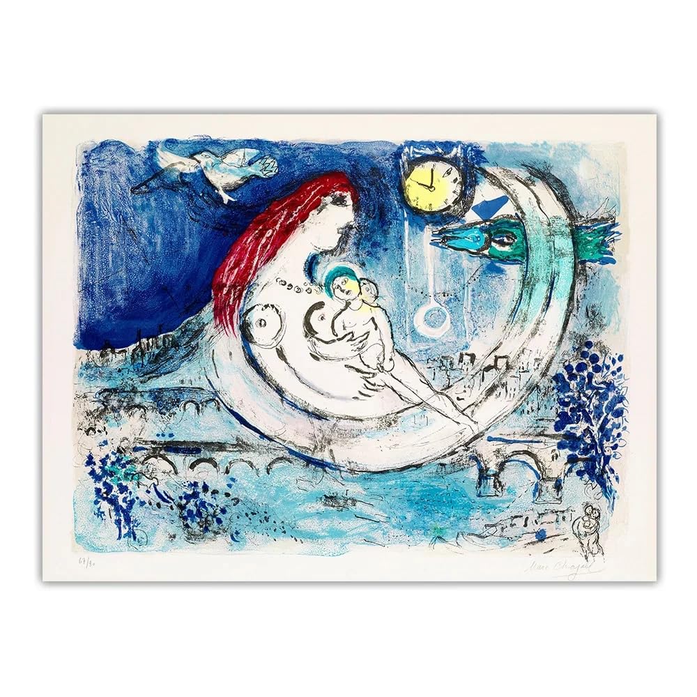 Amazon.co.jp: マルク・シャガール《青い風景》ポスター 抽象 ウォール