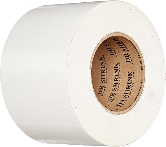 Heat Shrink Tape Boat Shrink Wrap Tape 4 Inch 4" X 180' White Shrink