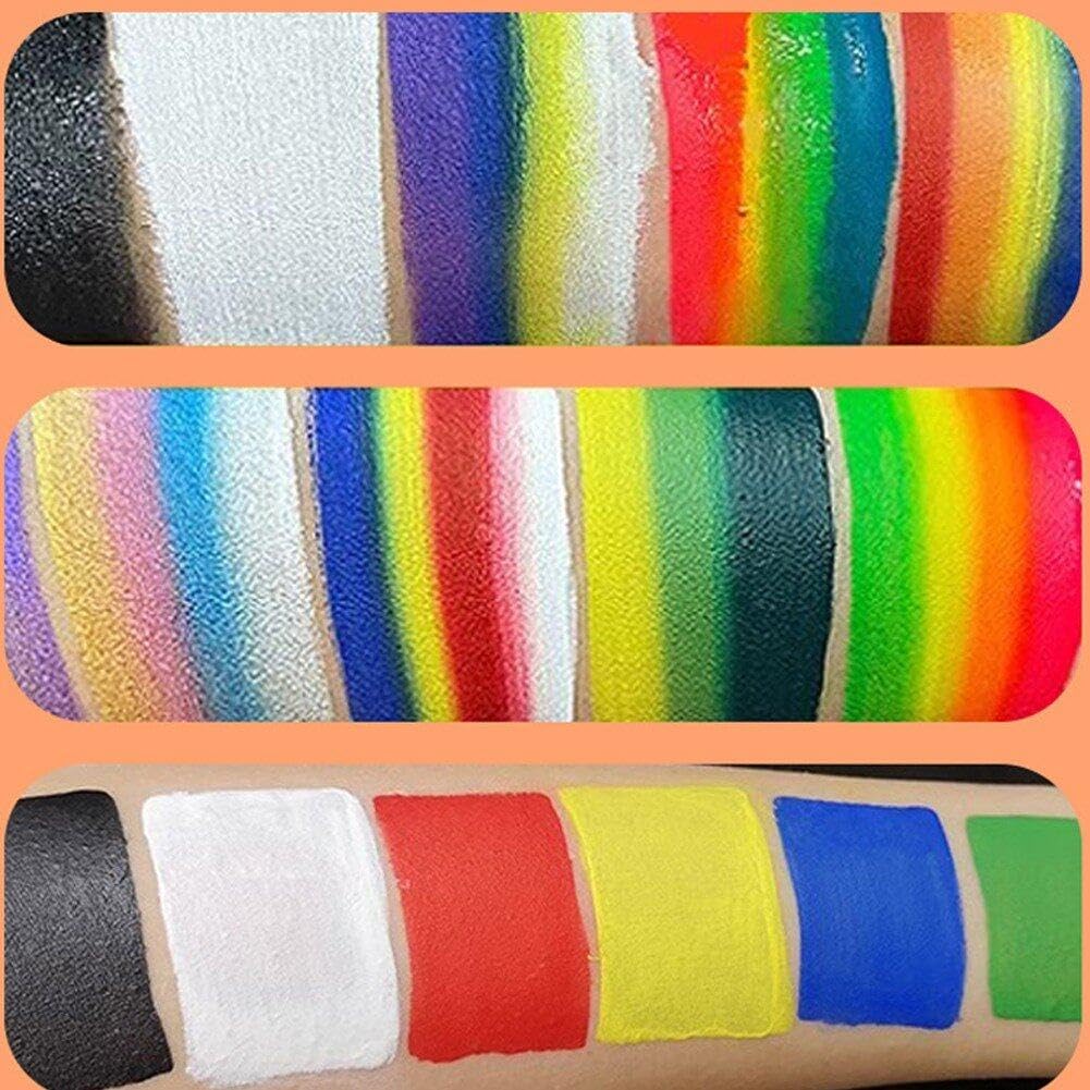 Paleta kolorów twarzy paleta makijażu farba do ciała na bazie wody nietoksyczna farba do twarzy tęcza podzielona paleta kolorów dla dzieci
