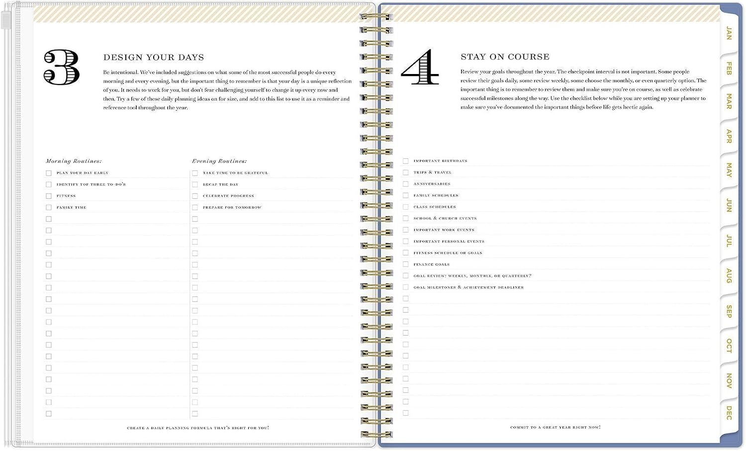 Blue Sky Day Designer 2027 Weekly and Monthly Planner Calendar, January 2027 - December 2027, 8.5" x 11", Flexible Cover With Zip Pouch, Durable Twin Wire Binding, With Stickers, Serenity Tile Blue