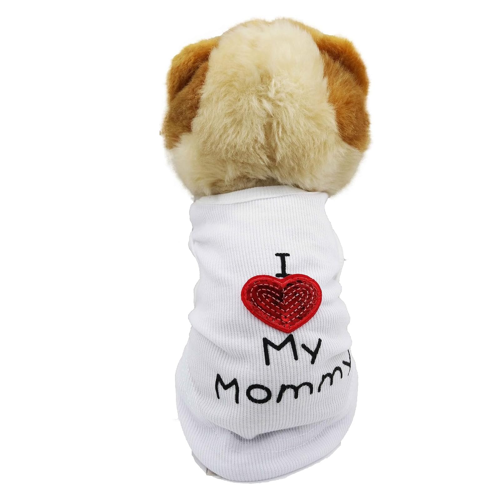Small Dog Clothes XXS Puppy Dogs Shirt I Love My Mom Mommy Dad Daddy Dog T Shirts for Small Dogs