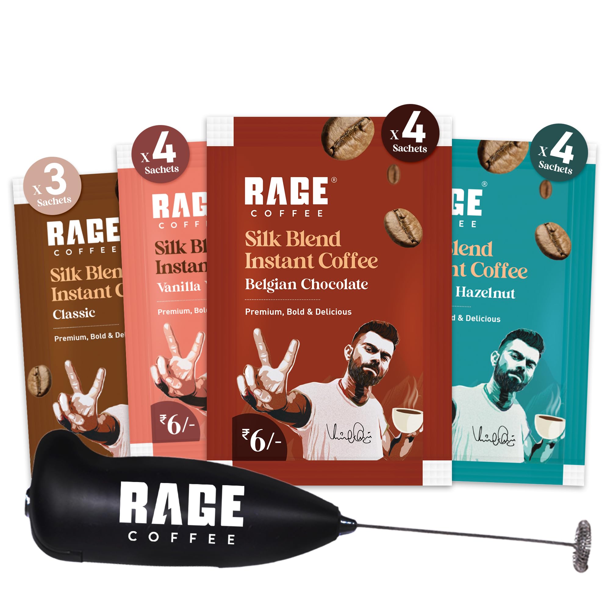 See full amazon price history chart for Rage Coffee - Silk Blend Assorted Sachets & Frother Coffee Kit Combo (15 X 1.5 Gram Sachets) | 3 Classic, 4 Creamy Hazelnut, 4 Vanilla Velvet & 4 Belgian Chocolate Flavours & Beater)| Rage Coffee - Silk Blend Assorted Sachets & Frother Coffee Kit Combo (15 X 1.5 Gram Sachets) | 3 Classic, 4 Creamy Hazelnut, 4 Vanilla Velvet & 4 Belgian Chocolate Flavours & Beater)| (B0CGDXPR4J) Amazon Price History, Amazon Price Tracker