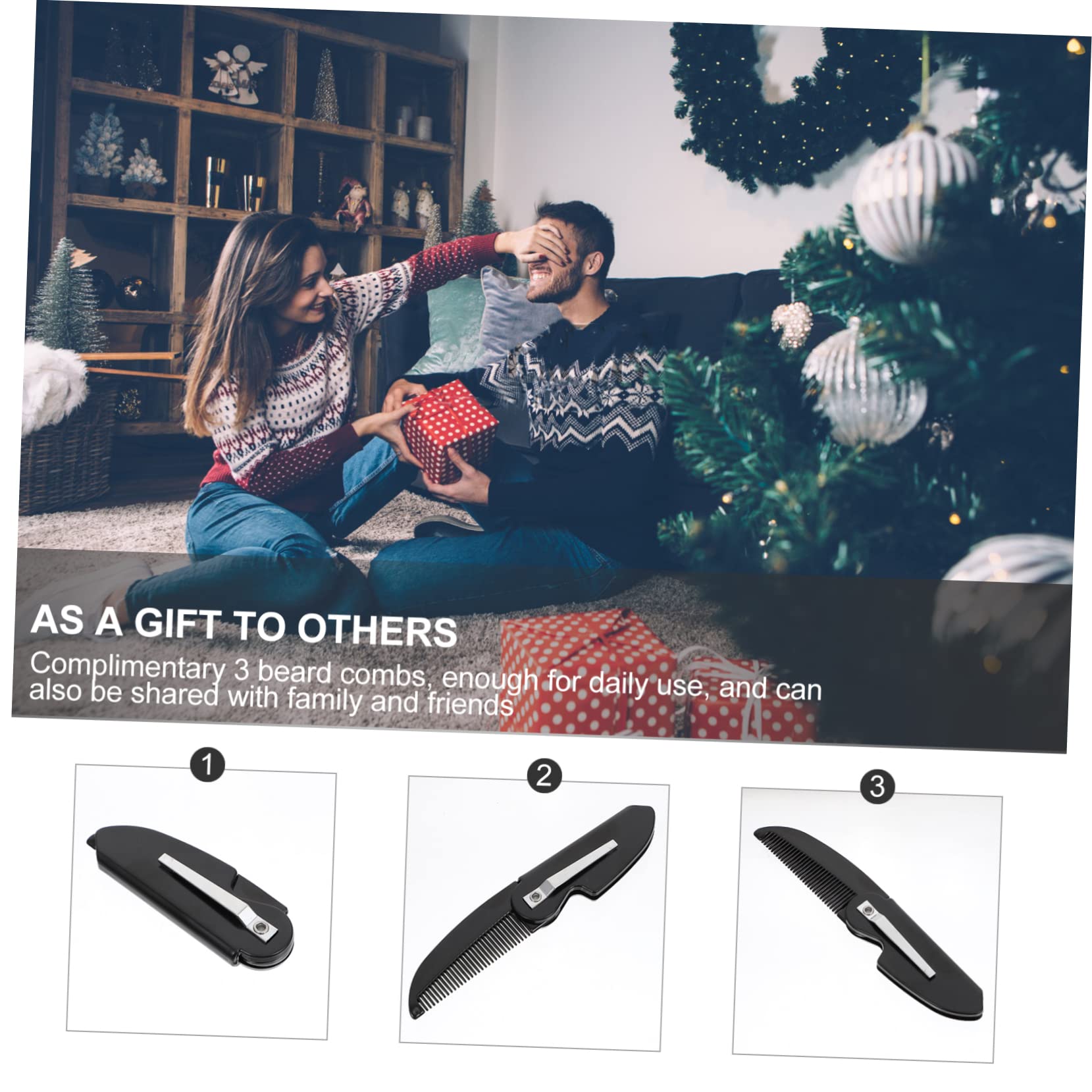 Mipcase 20kawałki Folding Pocket Comb for Men Beard Care Combs Portable Grooming Tool for Travel Home Use Practical and Stylish Design for Shaping Beards