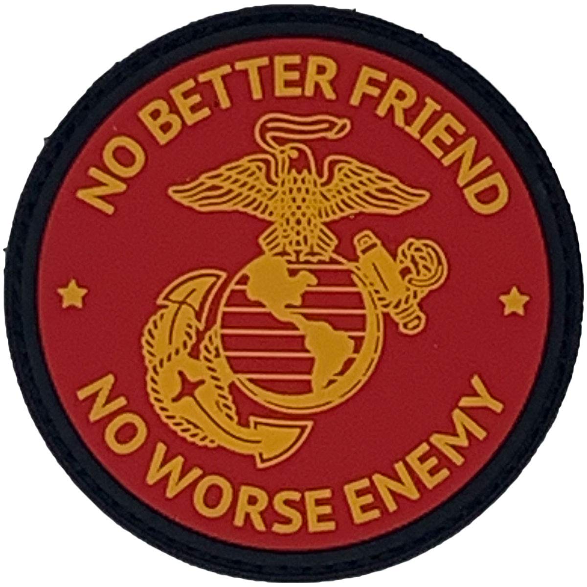 No Better Friend No Worse Enemy PVC Tactical Morale Uniform Patch - Hook Back (Red)