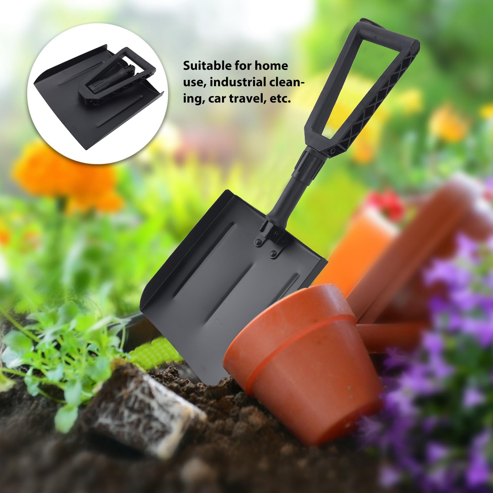 Sneeuwschep voor camping en tuin - opvouwbare spade - schep voor de winter - besparing