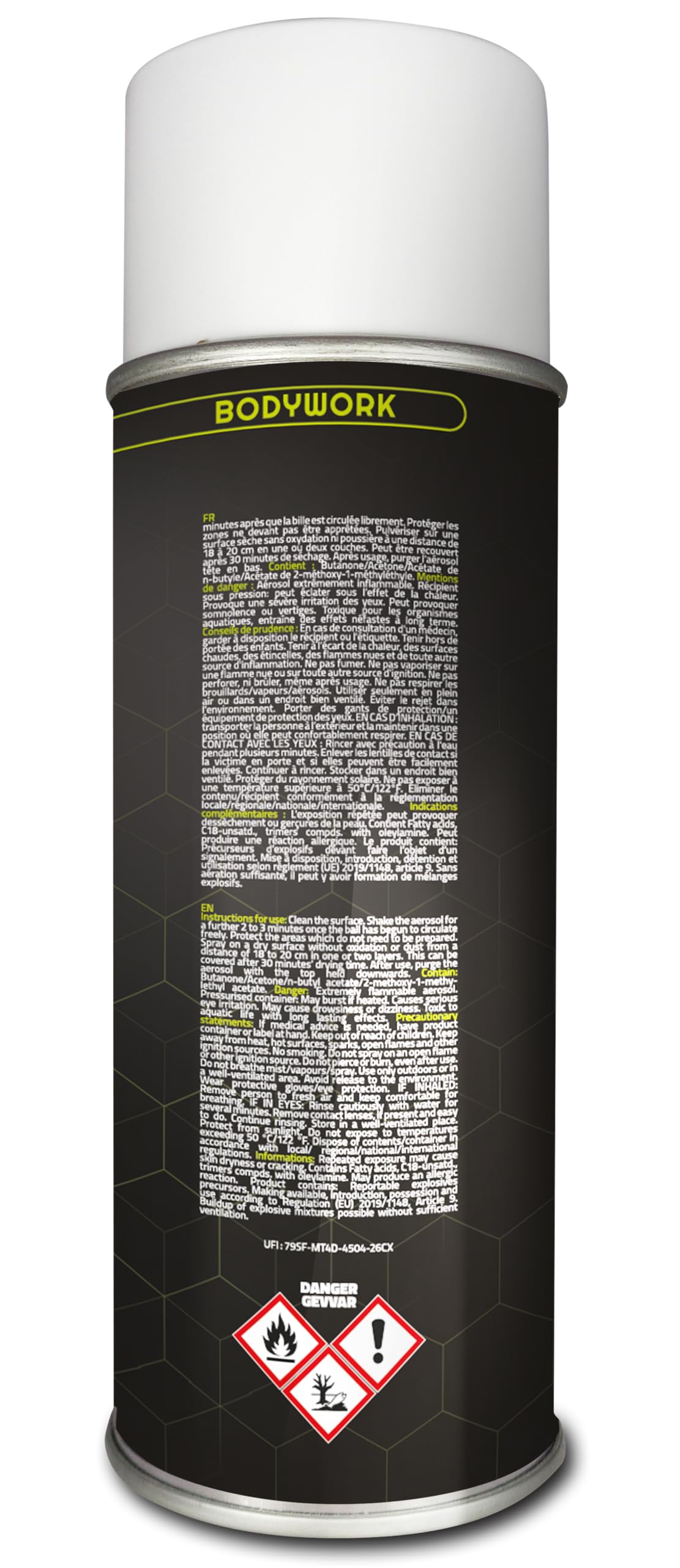 Apprêt Garnissant Carrosserie Noir 500ml - IRONTEK | IT143 | Mono-Composant Sans Primaire | Séchage Rapide Ponçage Facile | Auto & Moto | Formule Professionnelle