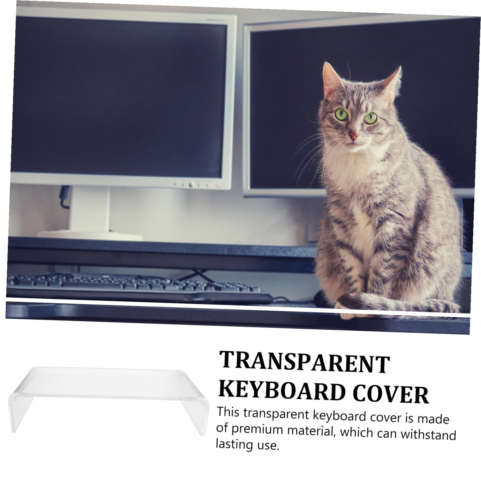Artibetter Copertura Anti-gatto Acrilico Tastiera per in Trasparente Protezione e Design Antipolvere Salvaspazio Doppio Meccaniche Portatili per Tastiere