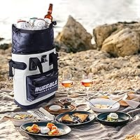 Vista 6 de Buffalo Gear Mochila enfriadora de 18 L, 30 L, a prueba de fugas, para camping, enfriador, enfriador, para picnic, playa, senderismo, parque, pesca