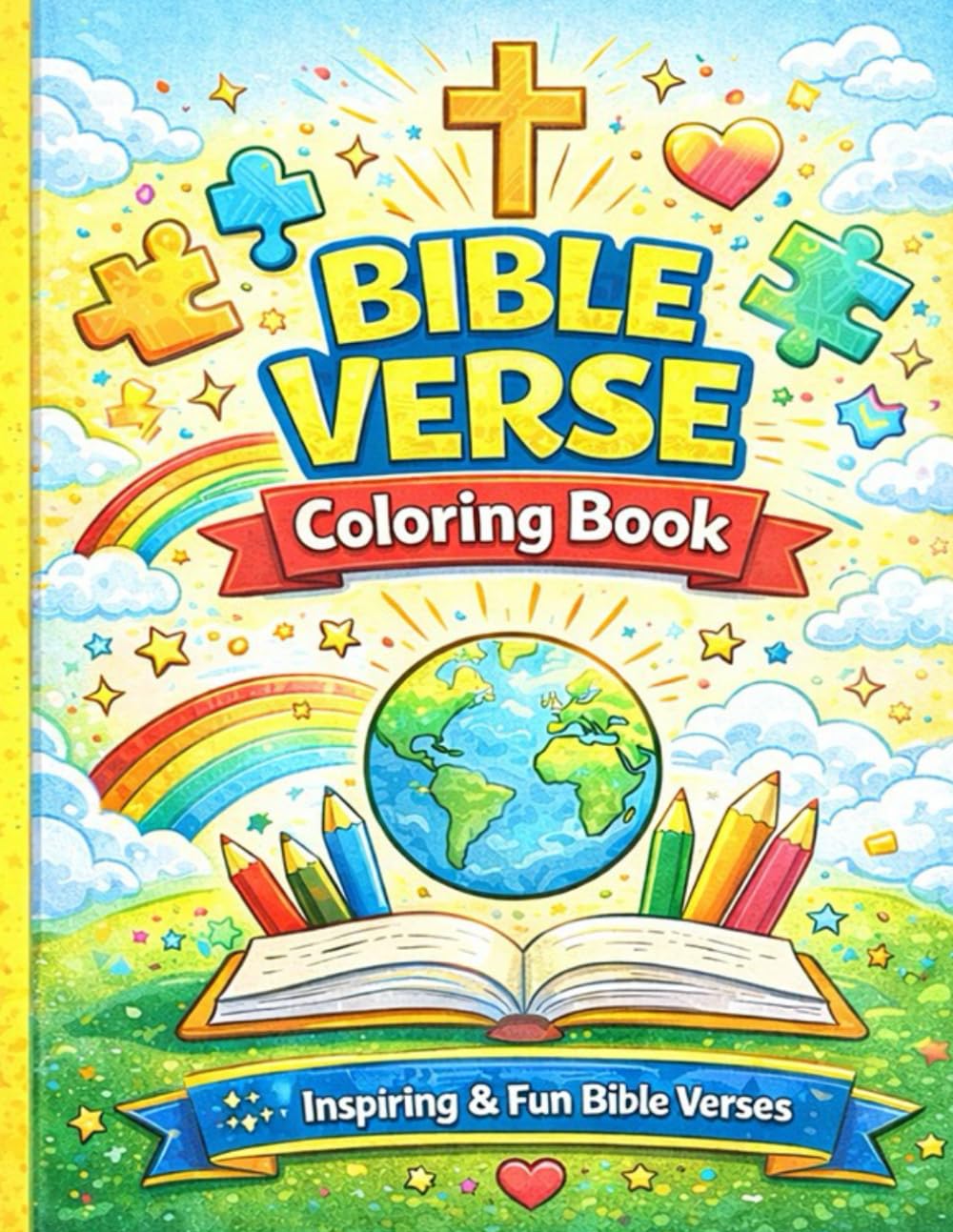 Bible Verse Coloring Book for Kids: Bold & Easy Bible Verse Coloring Pages for Kids