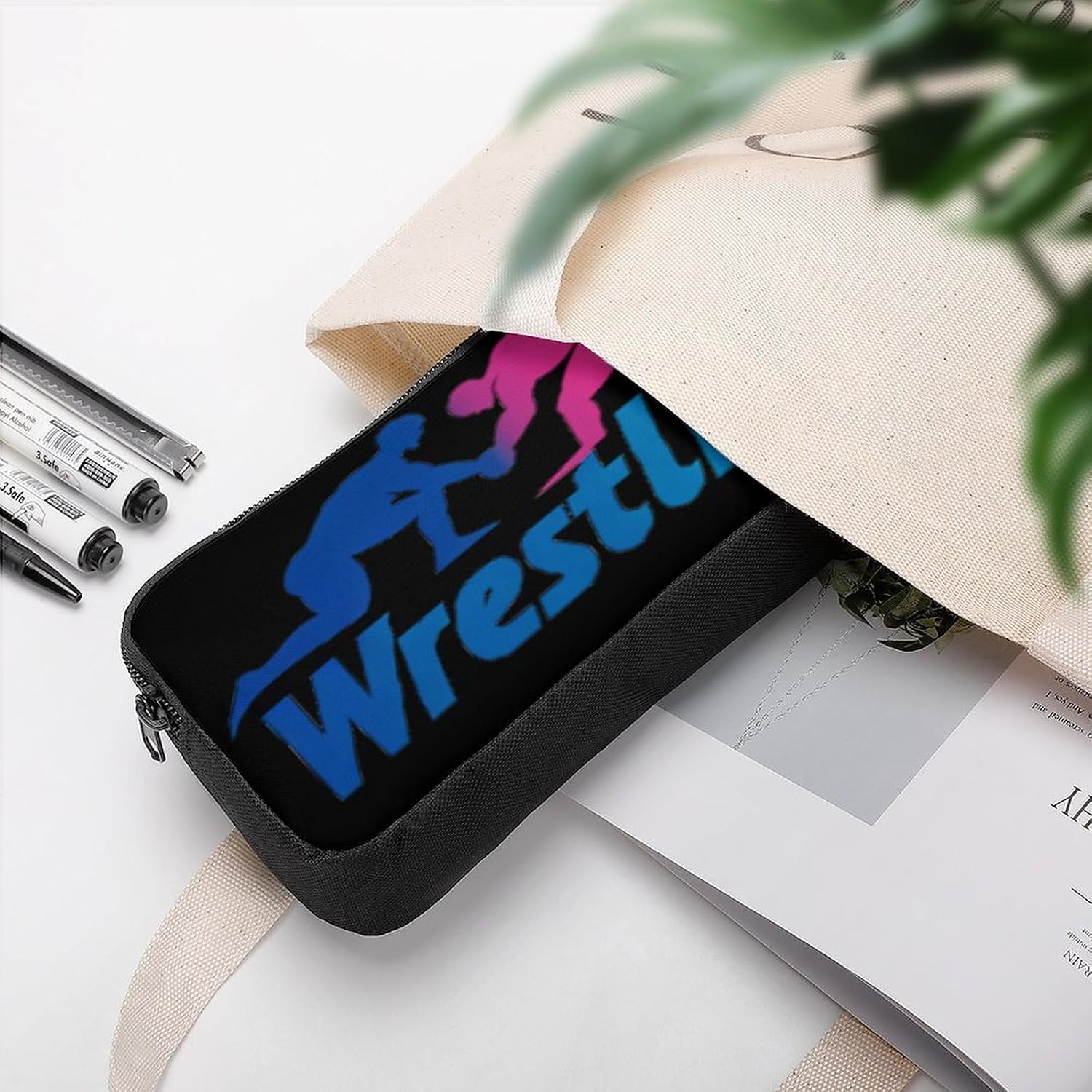 Wrestling Travel Cosmetic Bag Makeup Bag image 3