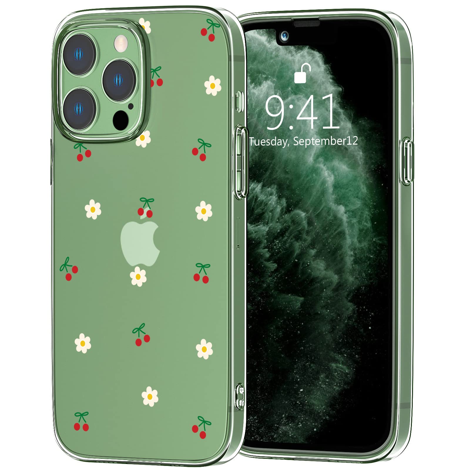 Idocolors Star Phone Case Clear Case For IPhone 7/8/SE 2020,Girly Hot Pink Printted