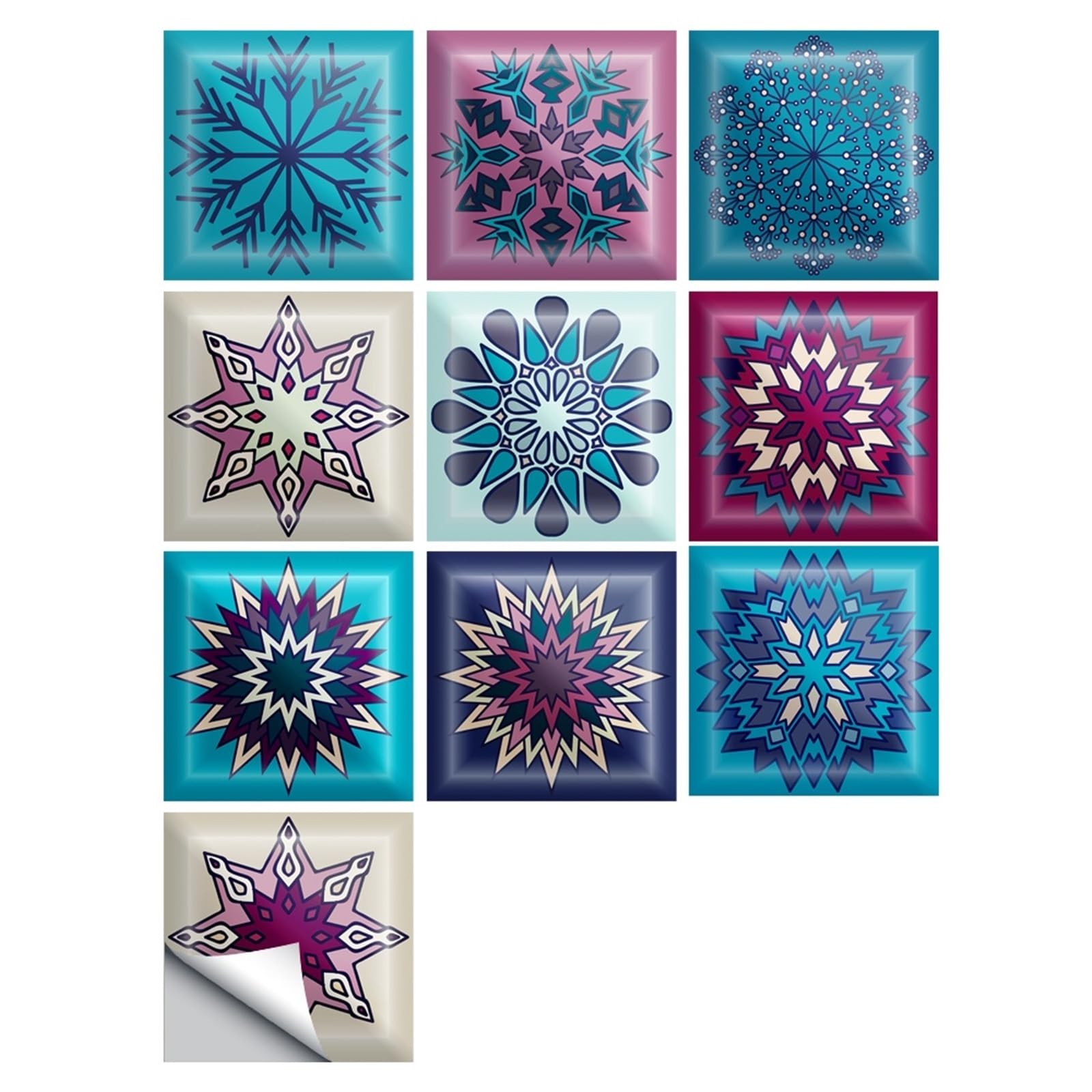 EJvkrbtx Matte Floor Tile Stickers Multicolor 10pcs 10x10cm,15x15cm,20x20cm(Color 12,15cmX15cmX10pcs)