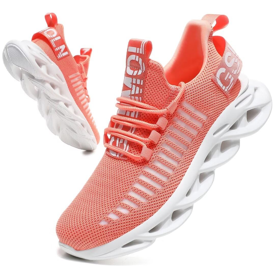 JakcuzJakcuz Women's Lace Up Walking Shoes Breathable Ultra Lightweight Sport Casual Ladies Girls Fashion Platform Sneakers