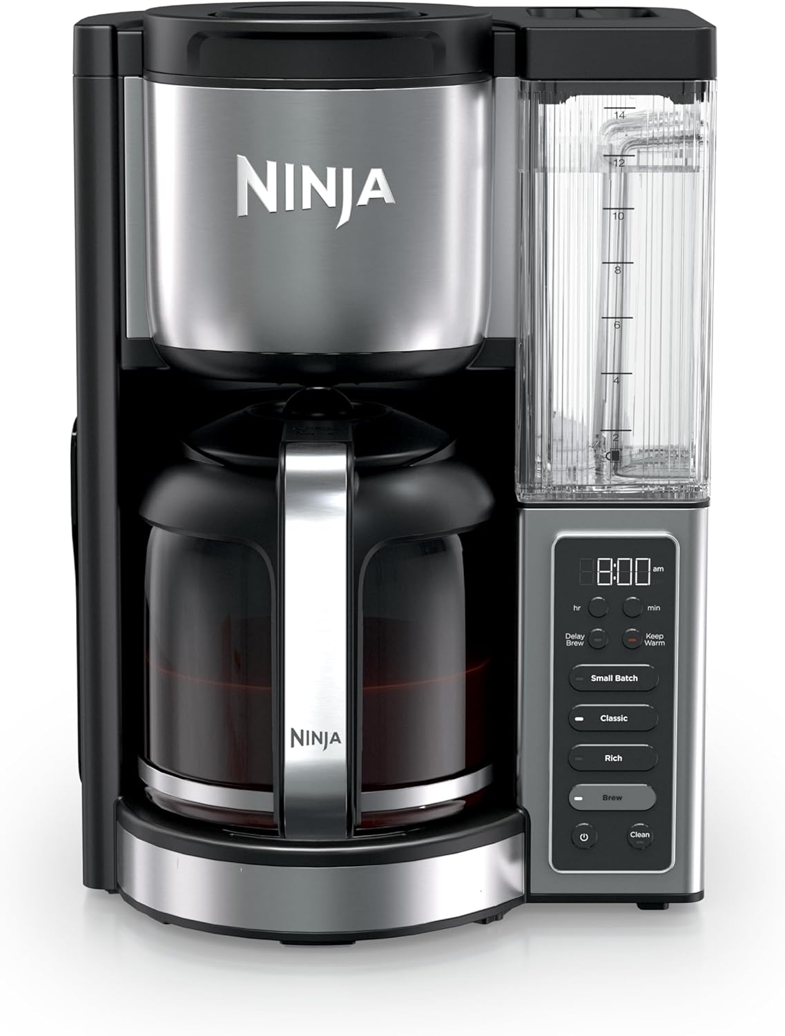 Ninja Fresh Brew Drip Coffee Maker | Programmable 14Cup Glass Carafe, Brew Classic & Rich, 70oz Removable Water Reservoir | Small Batch, Delay Brew, Adjustable Warming Plate | Stainless Steel | CE451