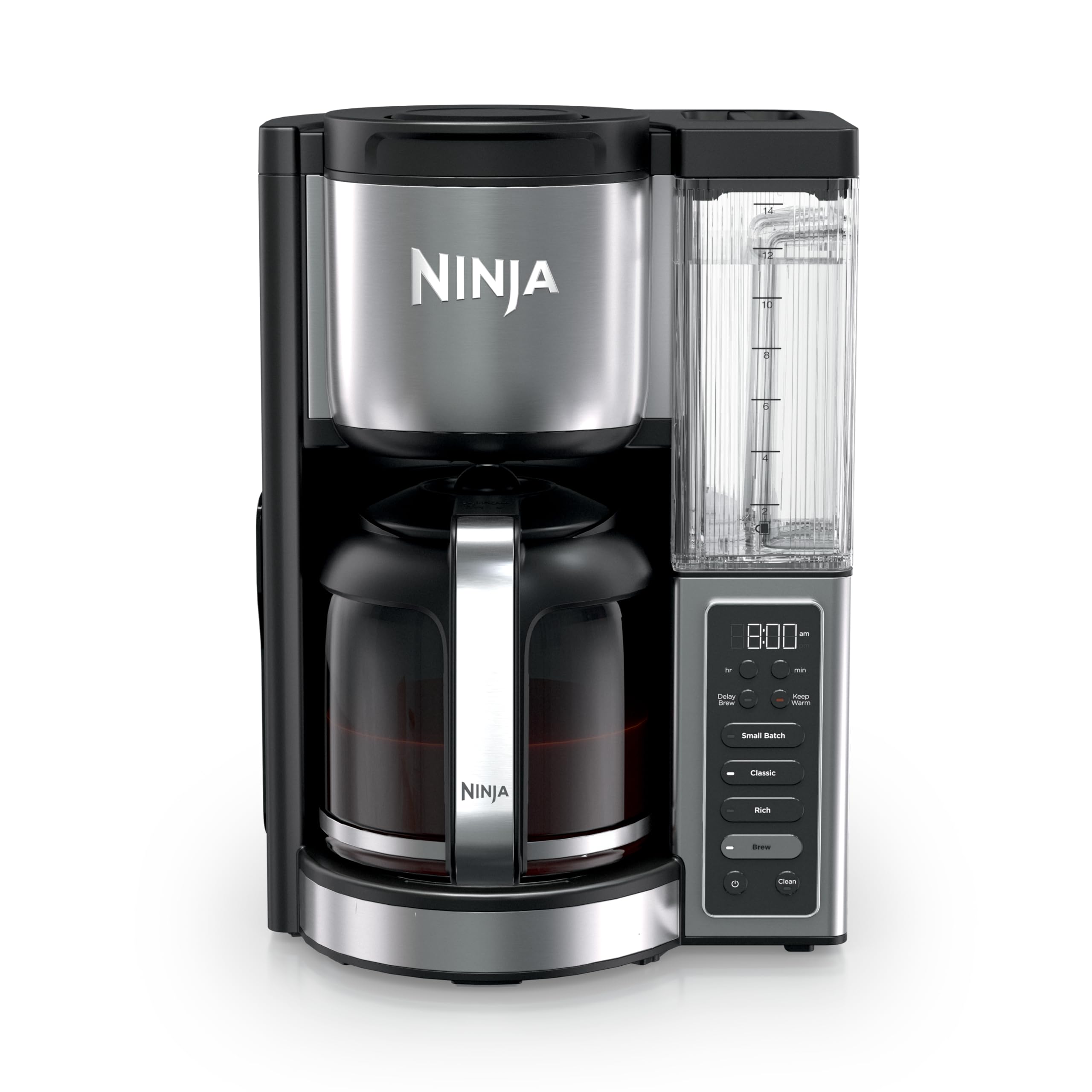 Ninja Fresh Brew™ Drip Coffee Maker | Programmable 14Cup Glass Carafe, Brew Classic & Rich, 70oz Removable Water Reservoir | Small Batch, Delay Brew, Adjustable Warming Plate | Stainless Steel | CE451